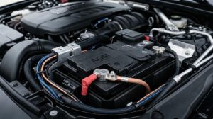12-volt battery and electrical connections in modern car